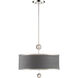 Luxour 5 Light 20 inch Polished Nickel Convertible Pendant Semi Flush Ceiling Light