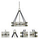Orion 8 Light 22 inch Satin Pewter/Matte Black Dining Chandelier Ceiling Light