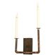 Lowcountry 2 Light Darkened Copper Wall Sconce Wall Light in Right
