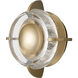 Lustra LED 10.6 inch Modern Brass Sconce/Flush Mount Wall Light, Art & Alchemy