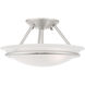 Newburgh 2 Light 12 inch Brushed Nickel Semi-Flush Mount Ceiling Light