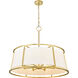 Lenyx 8 Light 32 inch Rubbed Brass Chandelier Ceiling Light