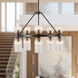 Alora Mood Nelly 10 Light 25.88 inch Matte Black Chandelier Ceiling Light in Clear Ribbed Glass Shade