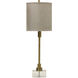 Lenox 42 inch 150.00 watt Antique Brass, Clear, Taupe Table Lamp Portable Light