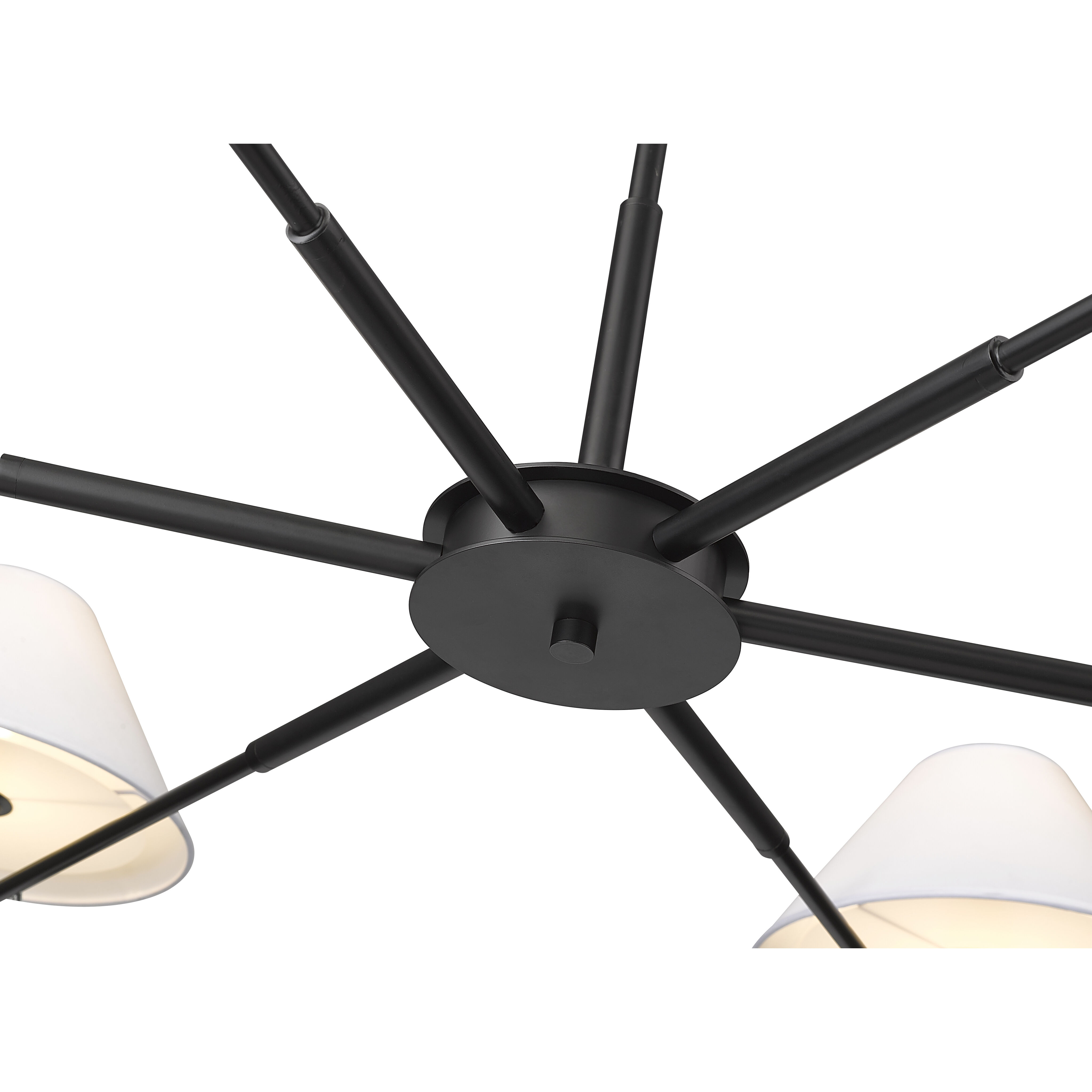 Leila 6 Light 63 inch Matte Black Chandelier Ceiling Light