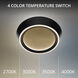 Tinzel LED 18 inch Black and Gold Leaf Flush Mount Ceiling Light in 2700K