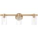 Bedminster 3 Light 24 inch Champagne Gold Vanity Light Wall Light