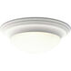 Alabaster Glass 3 Light 16.63 inch White Flush Mount Ceiling Light