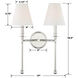 Ottone Way Sconce Wall Light in Polished Nickel