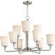 Hudson 9 Light 30 inch Satin Nickel Multi-Tier Chandelier Ceiling Light in Satin White