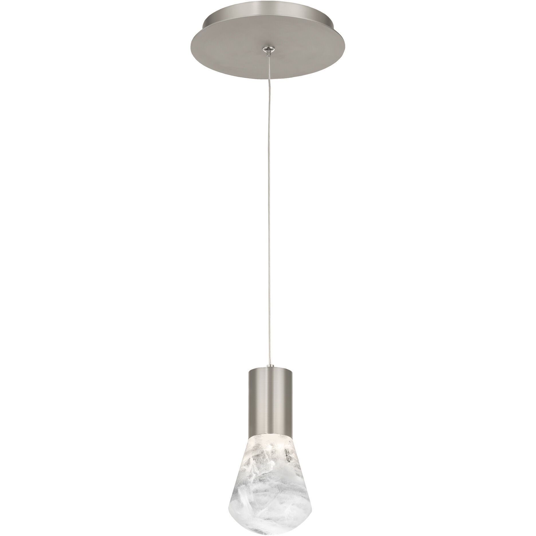Plum LED 15 inch Satin Nickel Mini Pendant Ceiling Light