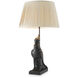 Horus 35.43 inch 40 watt Copper Bronze Table Lamp Portable Light in Beige Pleated Shade