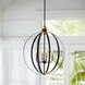 Cirque LED 24 inch Black Chandelier Ceiling Light, Orb