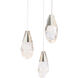 Martini LED 11.75 inch Polished Nickel Multi-Light Pendant Ceiling Light in Optic Haze, Beyond
