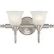 Brunswick 2 Light 17 inch Satin Nickel Bathroom Vanity Light Wall Light, Essentials