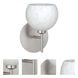 Palla 5 1 Light 5 inch Satin Nickel Mini Sconce Wall Light in Halogen, Carrera Glass