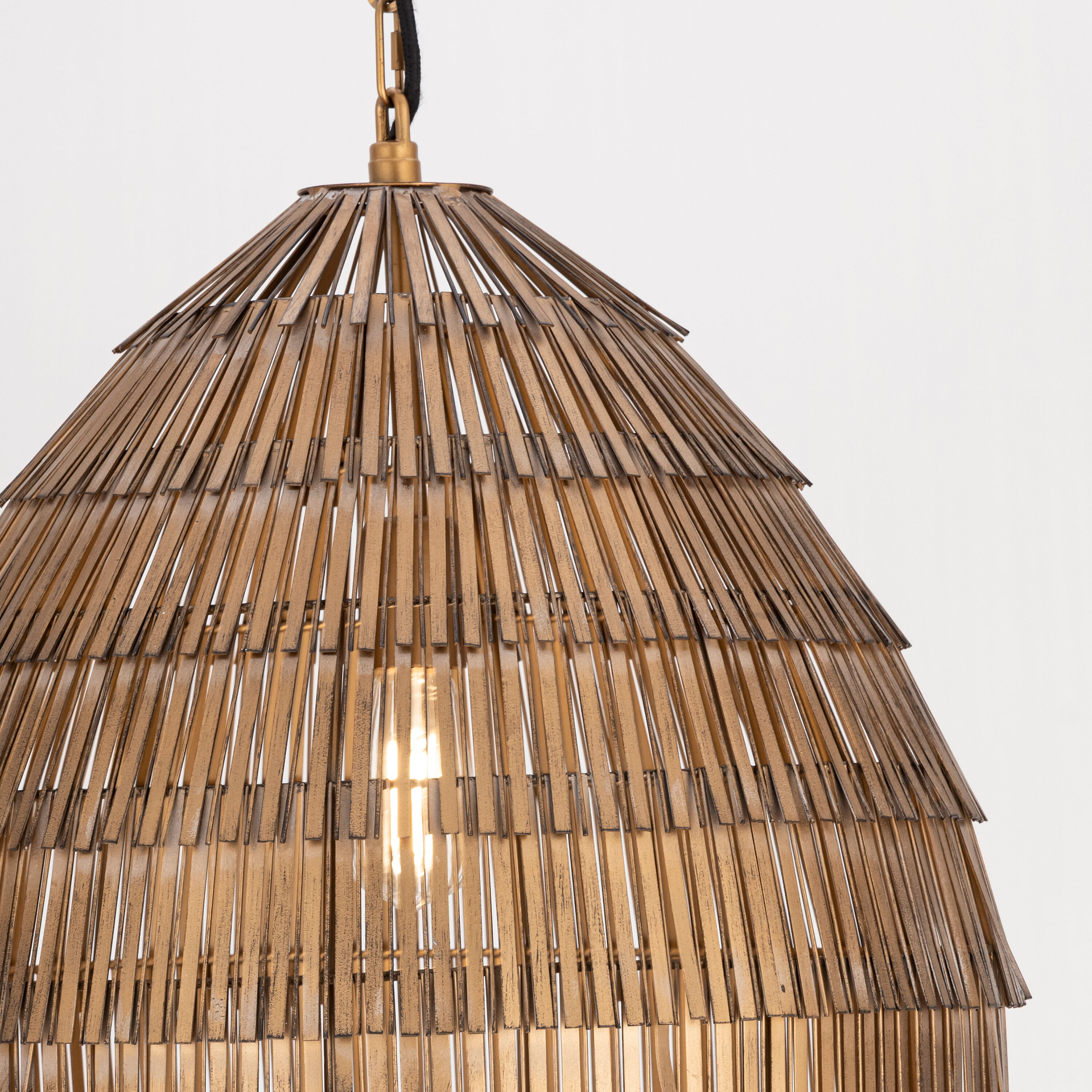 Gilda Single Pendant Ceiling Light in Antique Brass