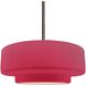 Radiance Collection - Tier Pendant Ceiling Light in Brushed Nickel, Dedicated LED, Black Cord, Cerise, 14.5W x 5.25H, Form+Finish+Function