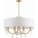 Rollins 8 Light 32 inch Antique Gold Chandelier Ceiling Light