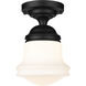 Vaughn 1 Light 10.5 inch Matte Black Flush Mount Ceiling Light