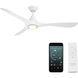 Carve 60 inch Matte White Downrod Ceiling Fan