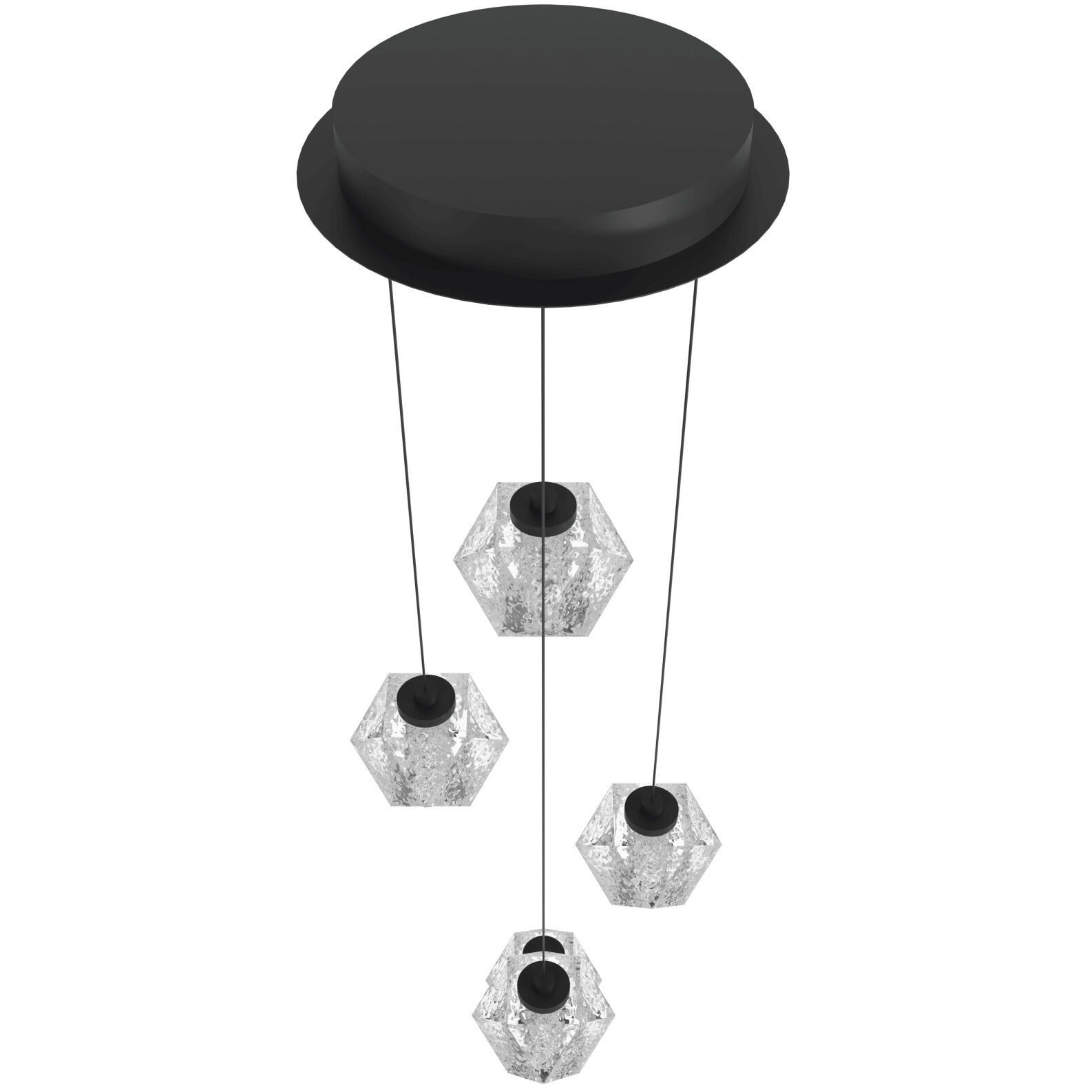 Beluga LED 13 inch Black Multi Port Pendant Ceiling Light