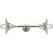 Franklin Restoration Halophane 2 Light 18 inch Brushed Satin Nickel Bath Vanity Light Wall Light in Clear Halophane Glass, Franklin Restoration