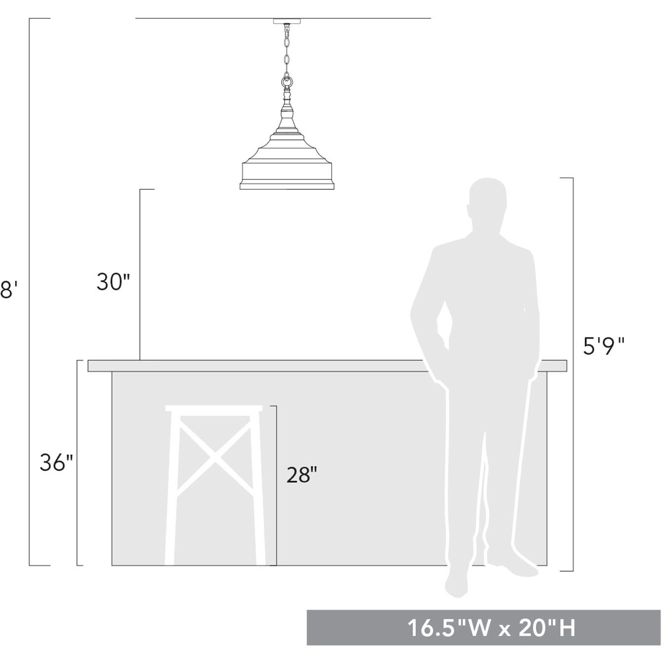 Keating 3 Light 16.5 inch Antique Ivory Pendant Ceiling Light