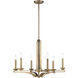 Trumbull 6 Light 26 inch Antique Brass Chandelier Ceiling Light