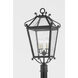 Santa Barbara County 4 Light 29 inch French Iron Post