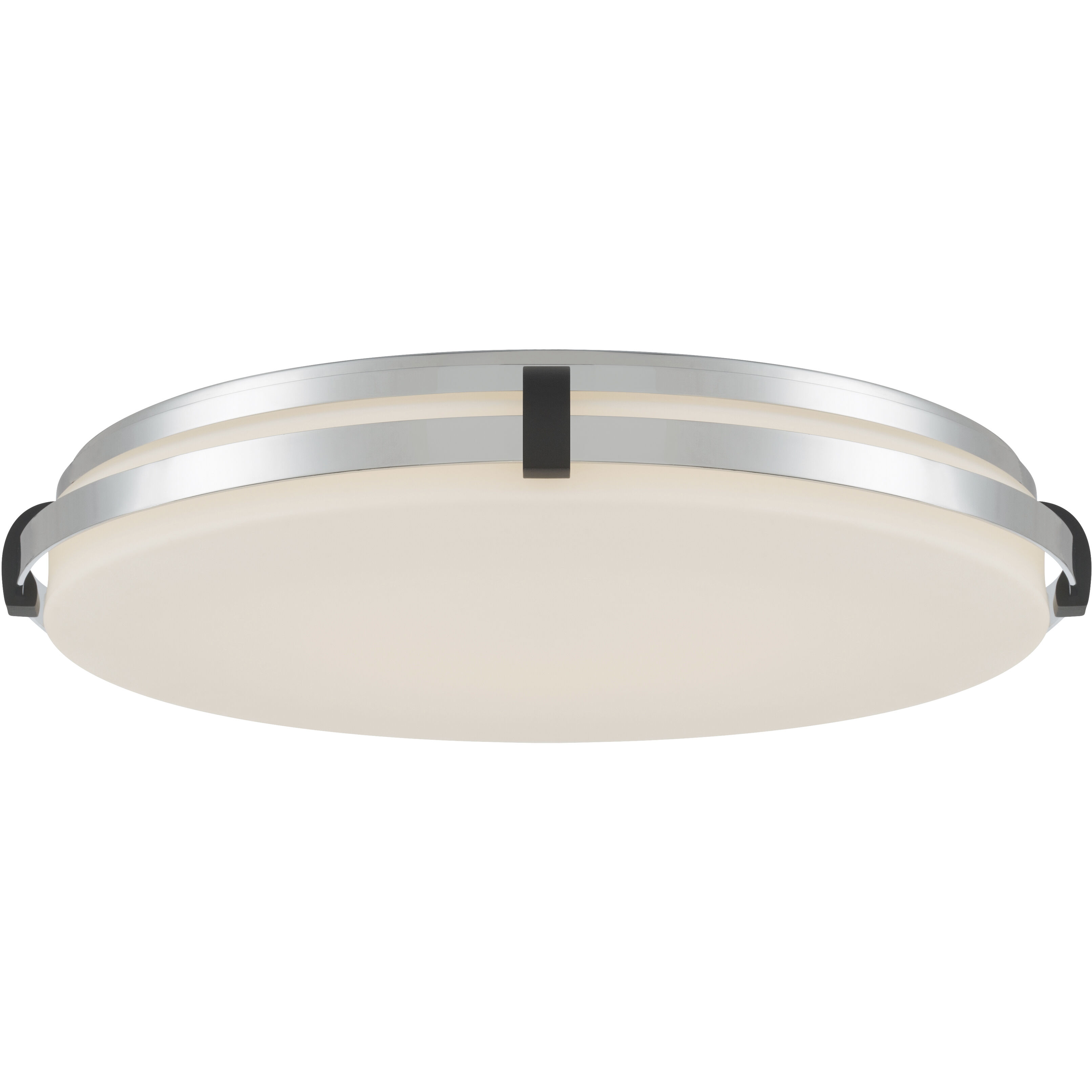 Arclume LED 18.75 inch Chrome and Dark Matte Black Flush Mount Ceiling Light