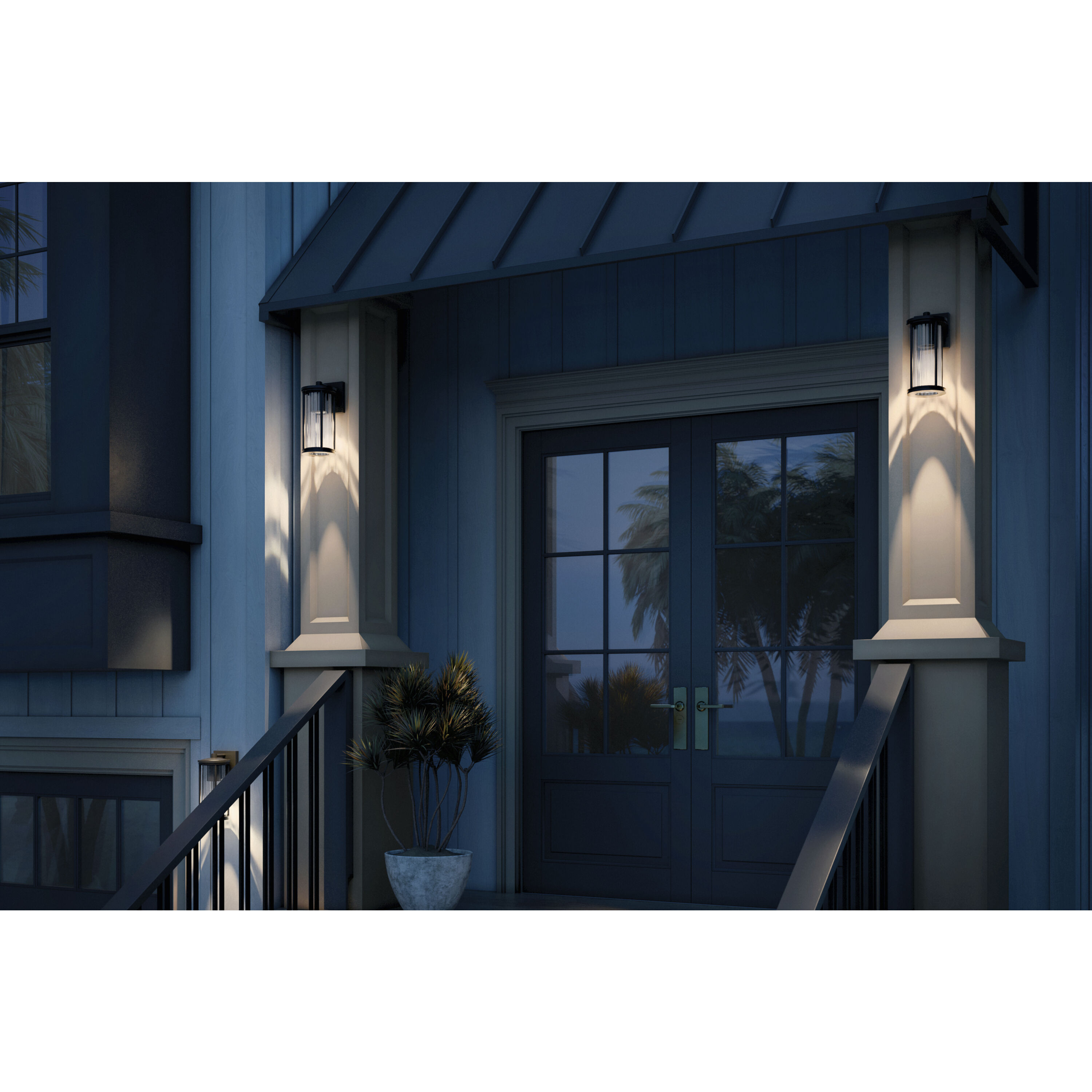 Barras 1 Light 11.5 inch Black Outdoor Wall Sconce