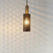 Perf 1 Light 3.5 inch Black and Satin Brass Mini Pendant Ceiling Light