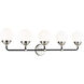 Ian K. Fowler Cafe Wall Bath Fixture Wall Light in Brushed Nickel