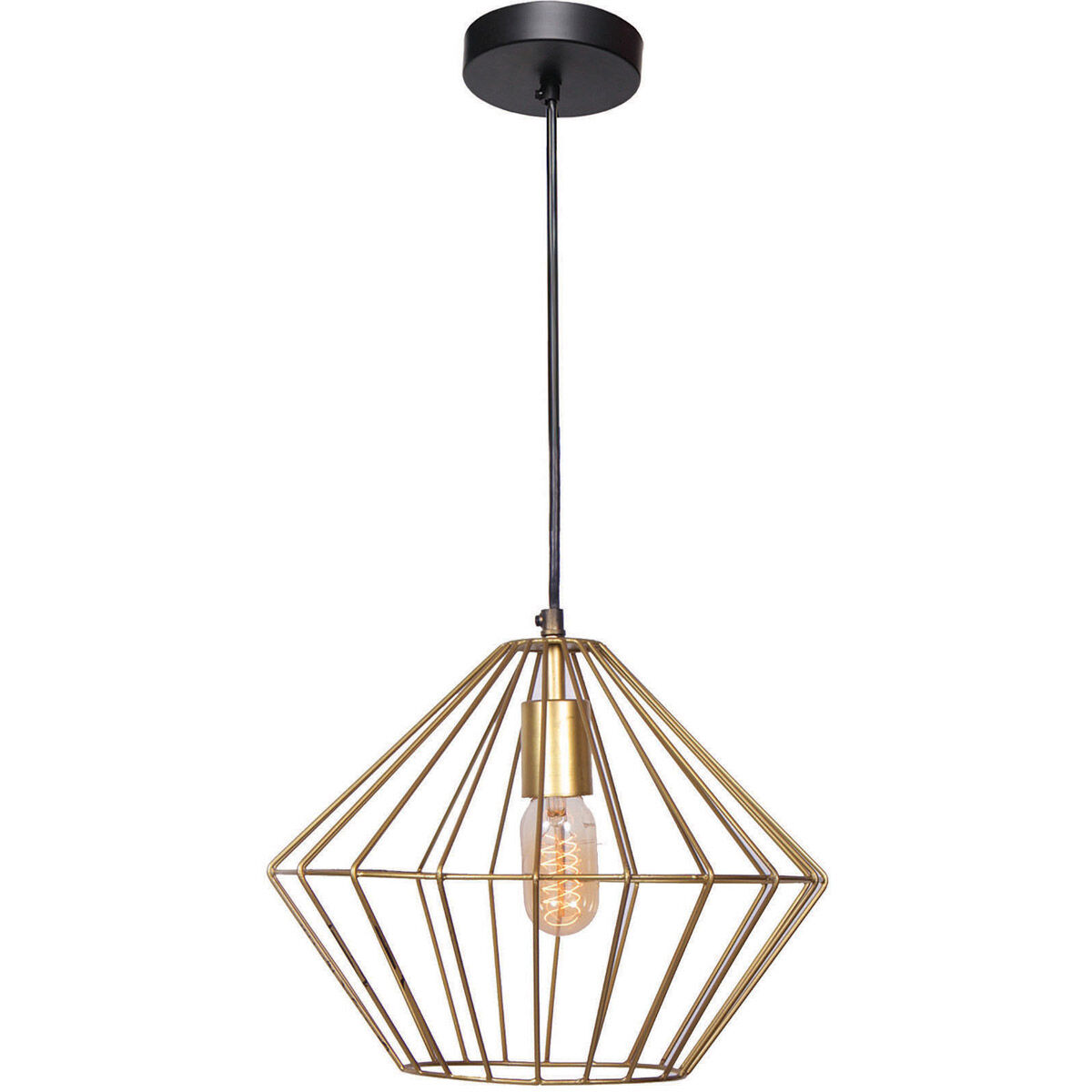Empire 1 Light 6 inch Gold Powder Coated Pendant Ceiling Light
