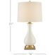 Lynton 31 inch 150 watt Cream Crackle/Brass Table Lamp Portable Light