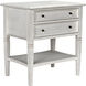 Oxford 30 X 28 inch White Wash Side Table, 2 Drawer