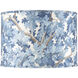 Woodland Blue and Brown and Ivory 20 inch Drum Lamp Shade, Large