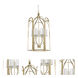 Ellie 6 Light 25 inch Washed Gold Foyer Pendant Ceiling Light