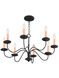 Heritage 8 Light 25 inch Black Chandelier Ceiling Light