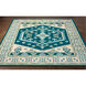 Milas 120 X 96 inch Teal Rug in 8 x 10, Rectangle