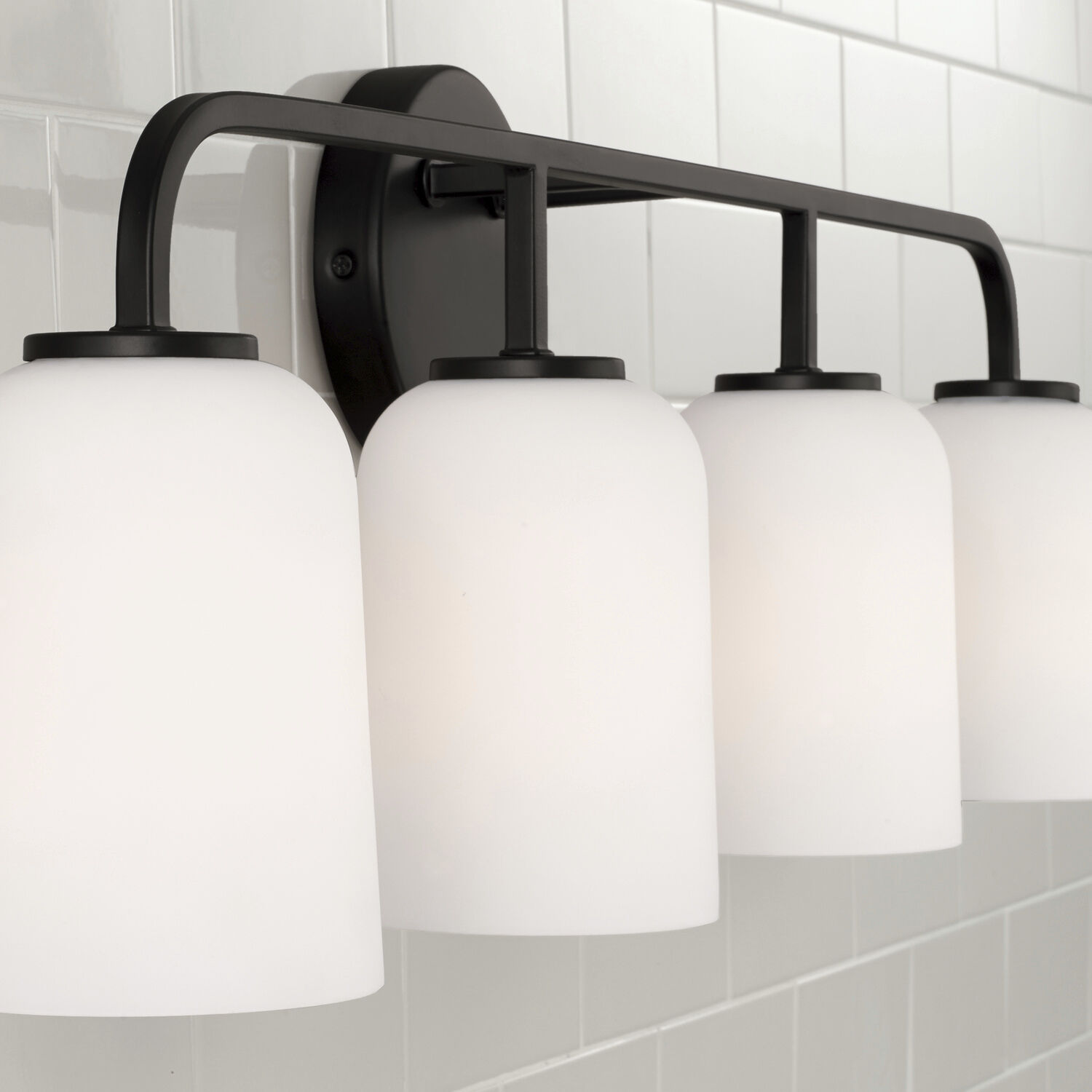 Lawson 4 Light 32.25 inch Matte Black Vanity Light Wall Light