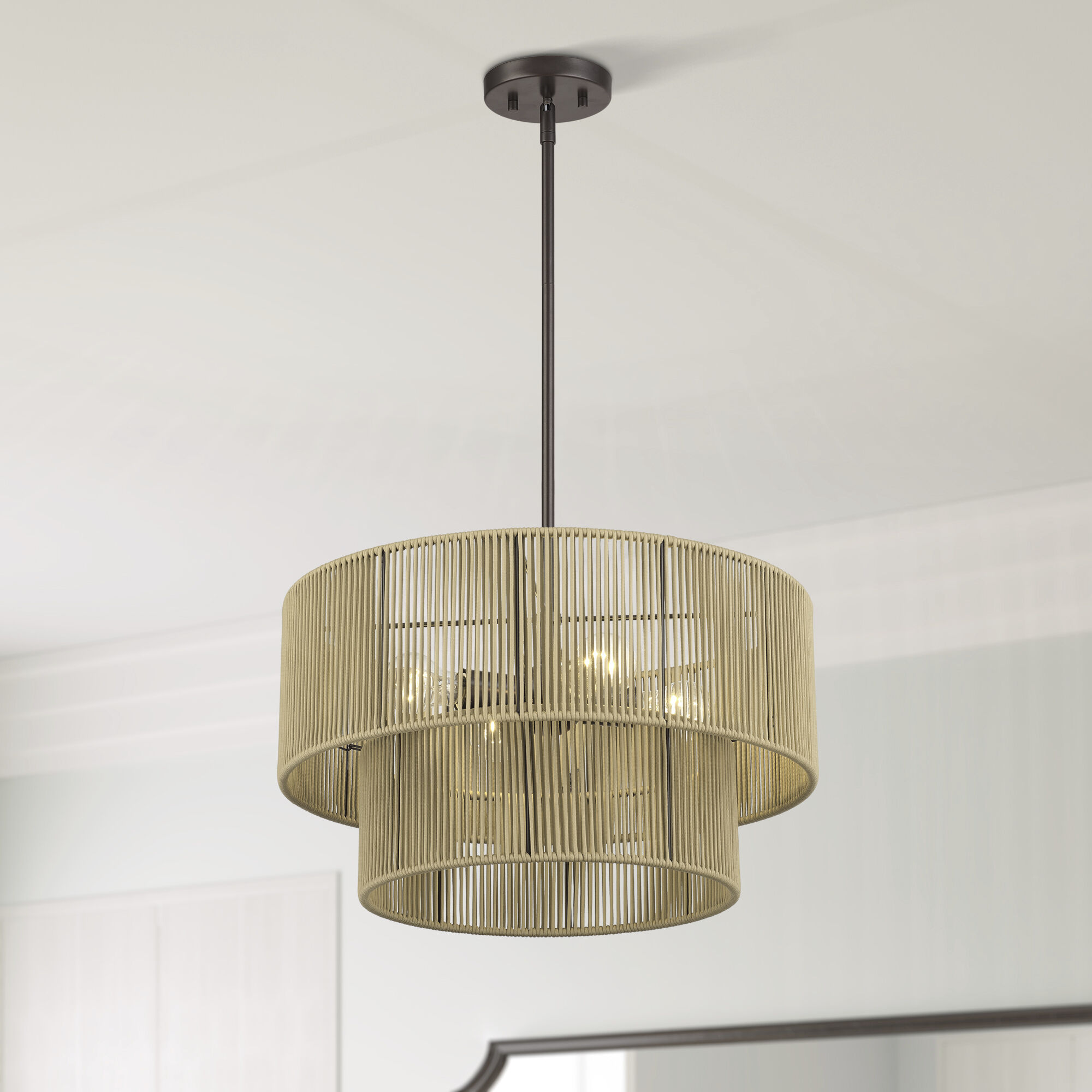 Acordia 4 Light 20 inch English Bronze Pendant Chandelier Ceiling Light