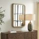 Emari 46 X 30 inch Light Warm Gray with Antique White Glaze Mirror