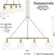 Sommersby Island Light Ceiling Light in Legacy Brass and Matte Coal