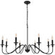 Rohan 8 Light 42 inch Matte Black Chandelier Ceiling Light