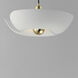 Poppy LED 17.75 inch White and Satin Brass Single Pendant Ceiling Light