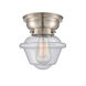 Aditi Small Bell LED 6.25 inch Brushed Satin Nickel Flush Mount Ceiling Light in Plated Smoke Glass, Aditi