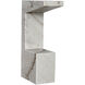 Aero 30 X 17.5 inch White Marble Side Table