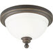 Beacher 1 Light 12 inch Antique Bronze Flush Mount Ceiling Light